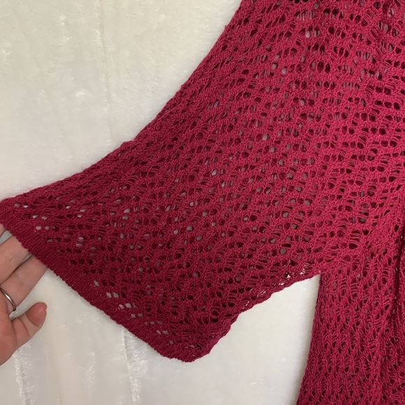 Fashion Avenue Knit Crochet Cardigan - Picture 5 of 6